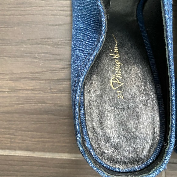 3.1 Phillip Lim Open atone Cube Denim Slides size 36 - Picture 5 of 13